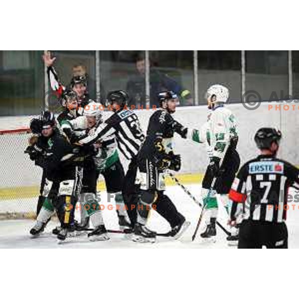 action during Final of Alps league between Olimpija and Pustertal in Tivoli Hall, Ljubljana on April 19, 2019