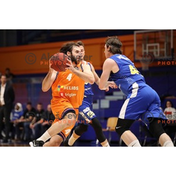  in action during Nova KBM league basketball match between Helios Suns and Sixt Primorska in Domzale Sports Hall, Slovenia on April 20, 2019