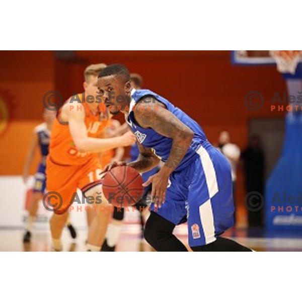  in action during Nova KBM league basketball match between Helios Suns and Sixt Primorska in Domzale Sports Hall, Slovenia on April 20, 2019