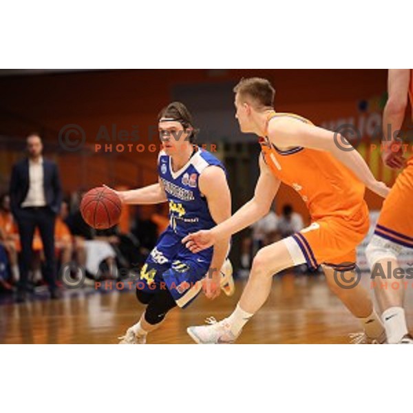  in action during Nova KBM league basketball match between Helios Suns and Sixt Primorska in Domzale Sports Hall, Slovenia on April 20, 2019