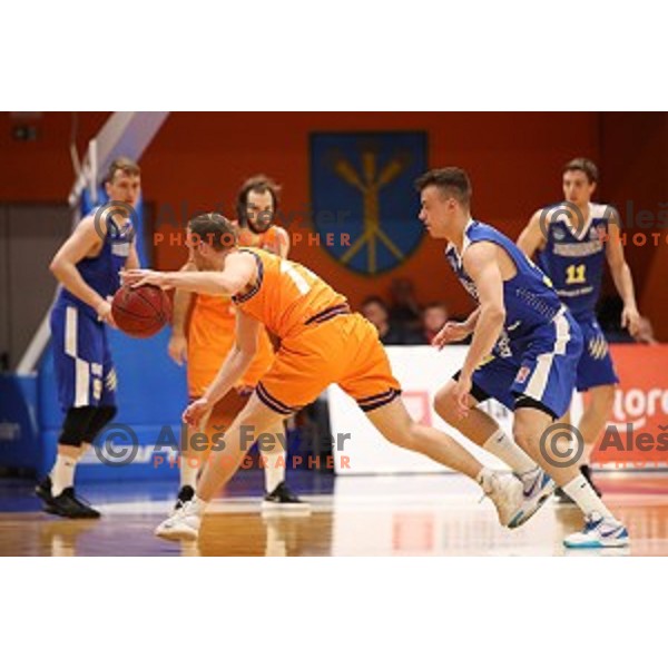 in action during Nova KBM league basketball match between Helios Suns and Sixt Primorska in Domzale Sports Hall, Slovenia on April 20, 2019