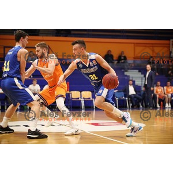 in action during Nova KBM league basketball match between Helios Suns and Sixt Primorska in Domzale Sports Hall, Slovenia on April 20, 2019