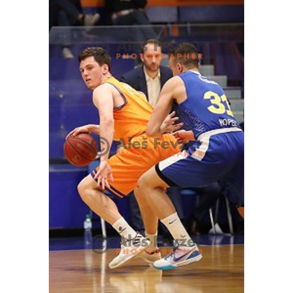 in action during Nova KBM league basketball match between Helios Suns and Sixt Primorska in Domzale Sports Hall, Slovenia on April 20, 2019