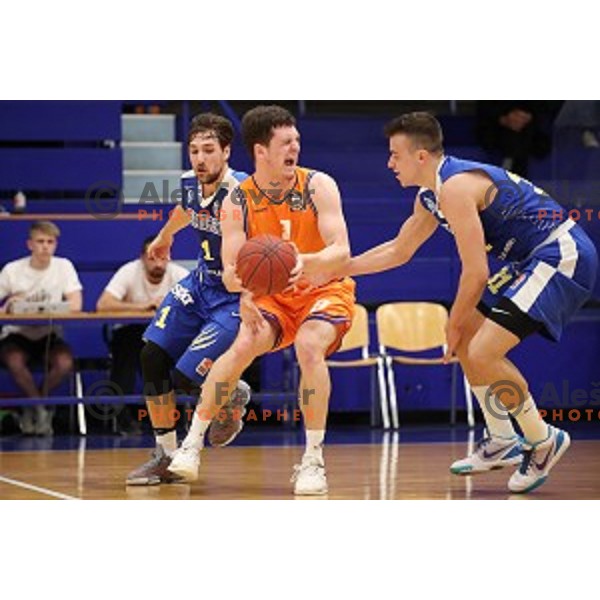 in action during Nova KBM league basketball match between Helios Suns and Sixt Primorska in Domzale Sports Hall, Slovenia on April 20, 2019