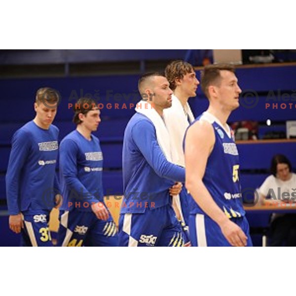 in action during Nova KBM league basketball match between Helios Suns and Sixt Primorska in Domzale Sports Hall, Slovenia on April 20, 2019