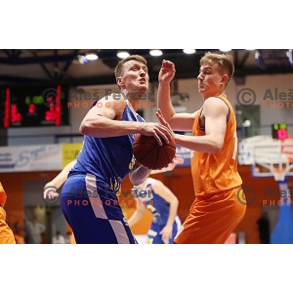 in action during Nova KBM league basketball match between Helios Suns and Sixt Primorska in Domzale Sports Hall, Slovenia on April 20, 2019