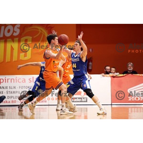 in action during Nova KBM league basketball match between Helios Suns and Sixt Primorska in Domzale Sports Hall, Slovenia on April 20, 2019