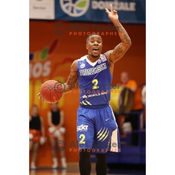 in action during Nova KBM league basketball match between Helios Suns and Sixt Primorska in Domzale Sports Hall, Slovenia on April 20, 2019