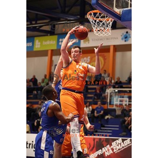 in action during Nova KBM league basketball match between Helios Suns and Sixt Primorska in Domzale Sports Hall, Slovenia on April 20, 2019