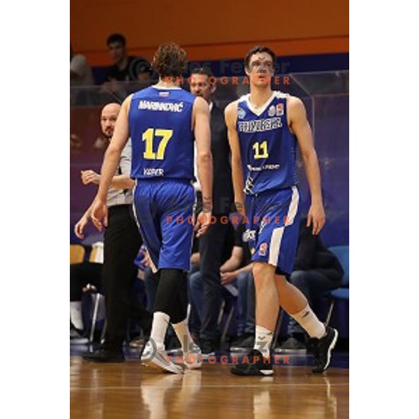 in action during Nova KBM league basketball match between Helios Suns and Sixt Primorska in Domzale Sports Hall, Slovenia on April 20, 2019
