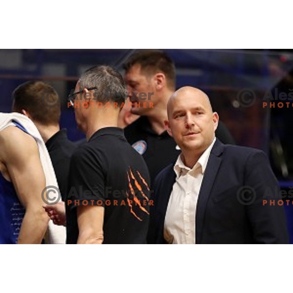 in action during Nova KBM league basketball match between Helios Suns and Sixt Primorska in Domzale Sports Hall, Slovenia on April 20, 2019