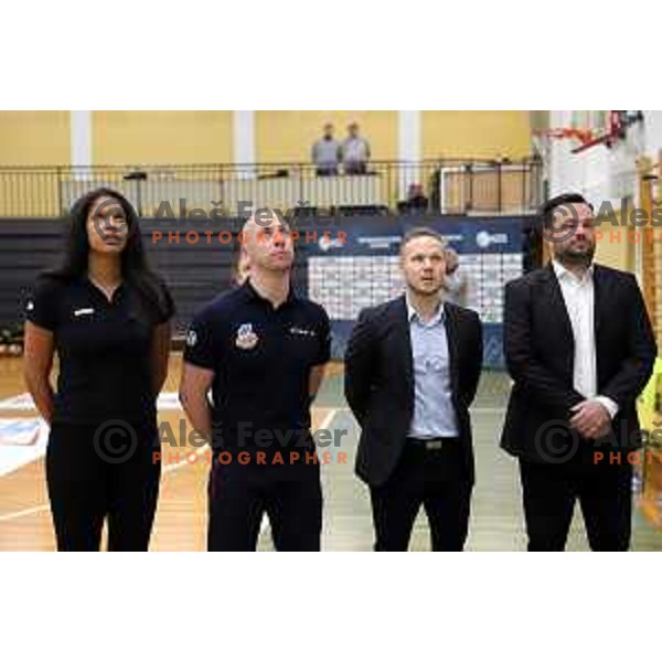 action during third match of the Final of Slovenian Women\'s basketball league between Cinkarna Celje and Triglav Kranj in Celje, Slovenia on April 23, 2019
