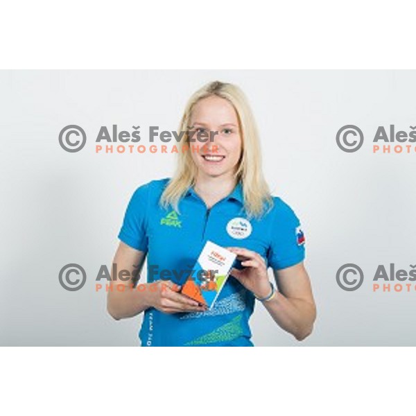 Agata Zupin candidate for Slovenia team at second edition of European Olympic games in Minsk, Belorussia at official photo shooting in Ljubljana on April 16, 2019
