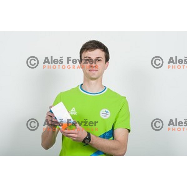 candidate for Slovenia team at second edition of European Olympic games in Minsk, Belorussia at official photo shooting in Ljubljana on April 16, 2019