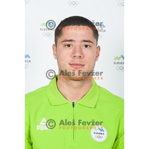 candidate for Slovenia team at second edition of European Olympic games in Minsk, Belorussia at official photo shooting in Ljubljana on April 16, 2019