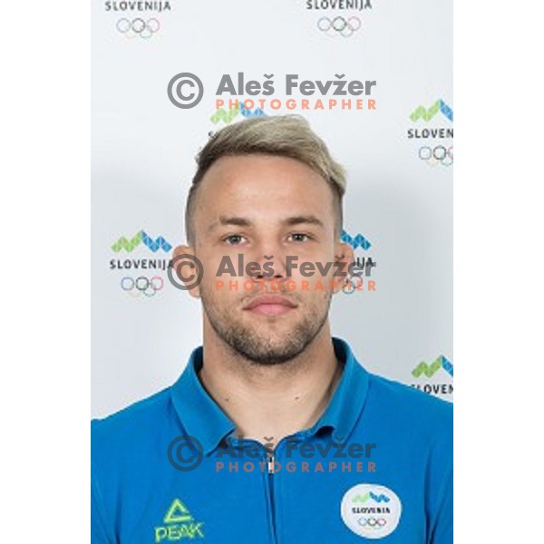 Adrian Gomboc candidate for Slovenia team at second edition of European Olympic games in Minsk, Belorussia at official photo shooting in Ljubljana on April 16, 2019