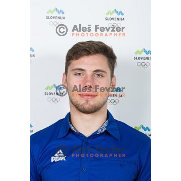 Martin Hojak candidate for Slovenia team at second edition of European Olympic games in Minsk, Belorussia at official photo shooting in Ljubljana on April 16, 2019