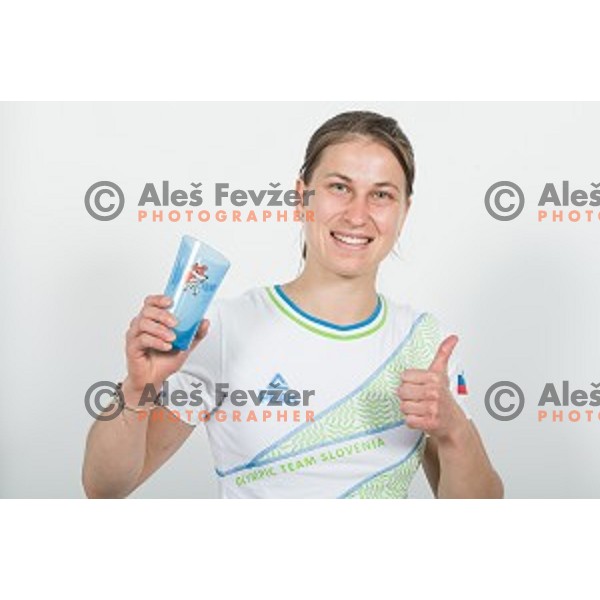 Anja Stangar candidate for Slovenia team at second edition of European Olympic games in Minsk, Belorussia at official photo shooting in Ljubljana on April 16, 2019
