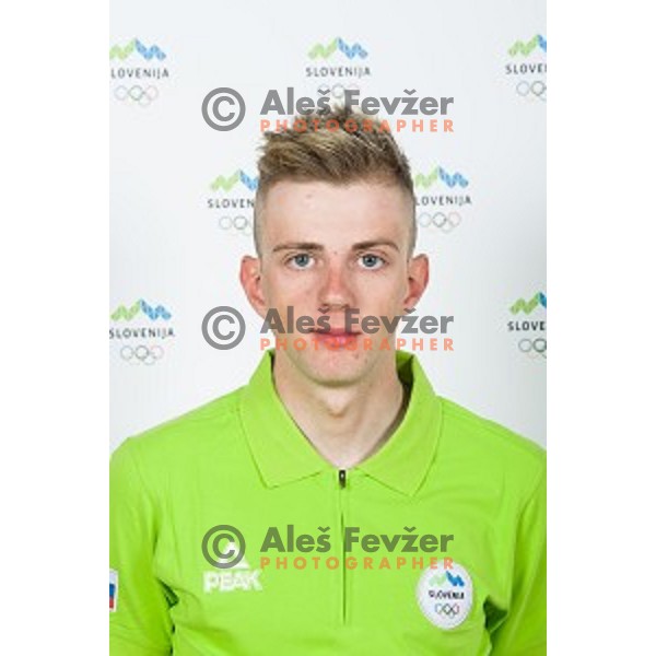 Ziga Jerman candidate for Slovenia team at second edition of European Olympic games in Minsk, Belorussia at official photo shooting in Ljubljana on April 16, 2019