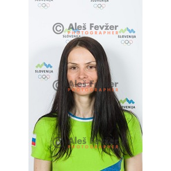 Ursa Pintar candidate for Slovenia team at second edition of European Olympic games in Minsk, Belorussia at official photo shooting in Ljubljana on April 16, 2019