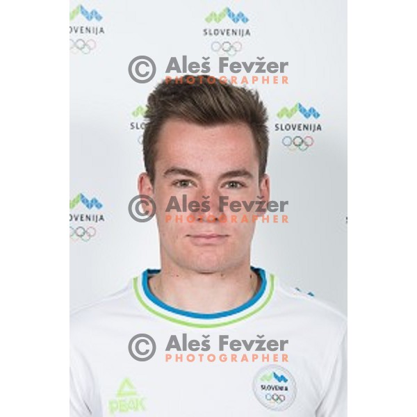Ziga Ravnikar candidate for Slovenia team at second edition of European Olympic games in Minsk, Belorussia at official photo shooting in Ljubljana on April 16, 2019