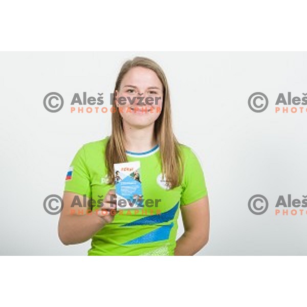 candidate for Slovenia team at second edition of European Olympic games in Minsk, Belorussia at official photo shooting in Ljubljana on April 16, 2019