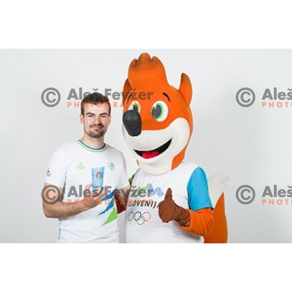 Gasper Strajhar candidate for Slovenia team at second edition of European Olympic games in Minsk, Belorussia at official photo shooting in Ljubljana on April 16, 2019