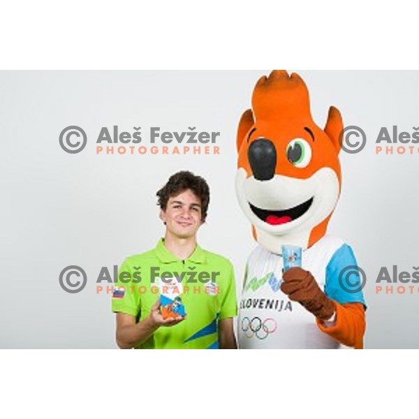 candidate for Slovenia team at second edition of European Olympic games in Minsk, Belorussia at official photo shooting in Ljubljana on April 16, 2019
