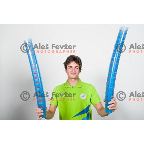 candidate for Slovenia team at second edition of European Olympic games in Minsk, Belorussia at official photo shooting in Ljubljana on April 16, 2019