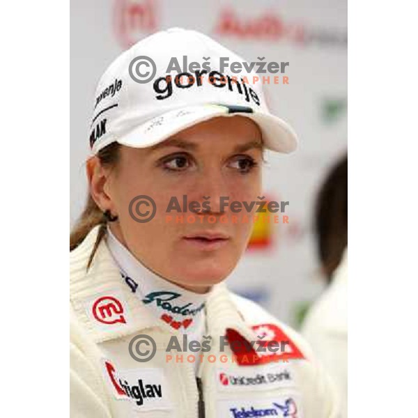 Petra Majdic at press conference of Slovenian Nordic team in Ljubljana, Slovenia on 11.2.2008 