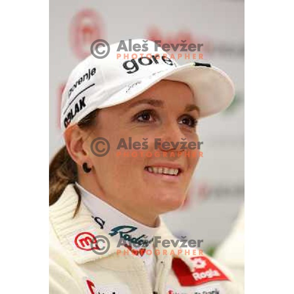 Petra Majdic at press conference of Slovenian Nordic team in Ljubljana, Slovenia on 11.2.2008 