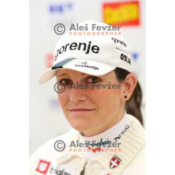 Katja Visnar at press conference of Slovenian Nordic team in Ljubljana, Slovenia on 11.2.2008 