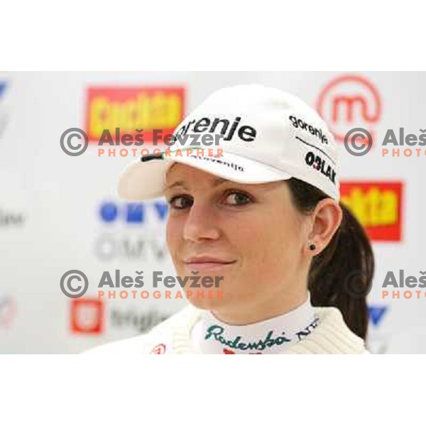 Katja Visnar at press conference of Slovenian Nordic team in Ljubljana, Slovenia on 11.2.2008 