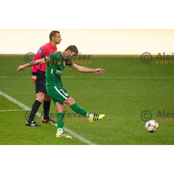in action during Prva liga Telekom Slovenije football match between Olimpija and Krsko, Stozice stadium, Ljubljana, Slovenia on April 28, 2019