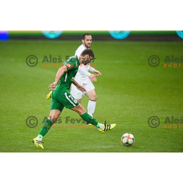 in action during Prva liga Telekom Slovenije football match between Olimpija and Krsko, Stozice stadium, Ljubljana, Slovenia on April 28, 2019