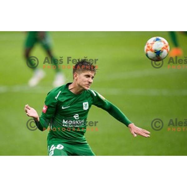 in action during Prva liga Telekom Slovenije football match between Olimpija and Krsko, Stozice stadium, Ljubljana, Slovenia on April 28, 2019