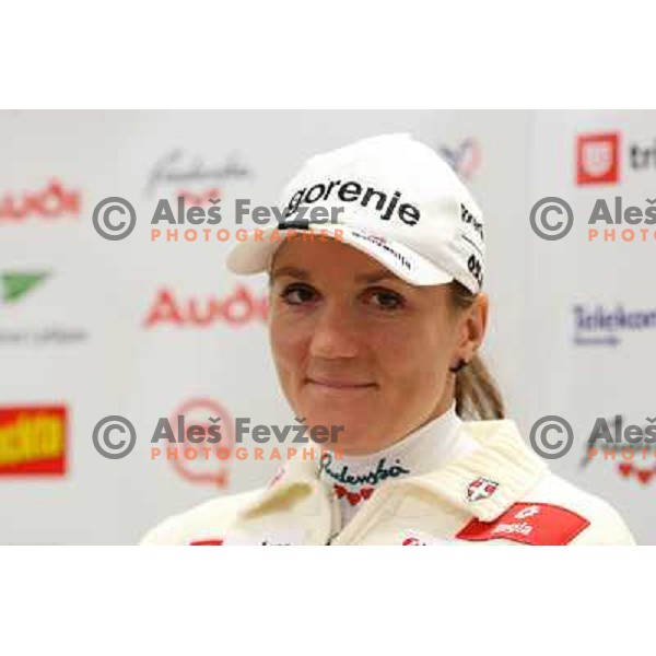 Petra Majdic at press conference of Slovenian Nordic team in Ljubljana, Slovenia on 11.2.2008 