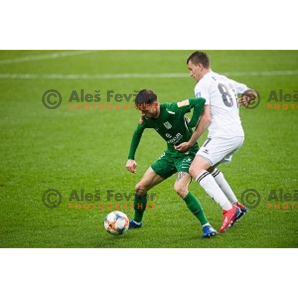 in action during Prva liga Telekom Slovenije football match between Olimpija and Krsko, Stozice stadium, Ljubljana, Slovenia on April 28, 2019