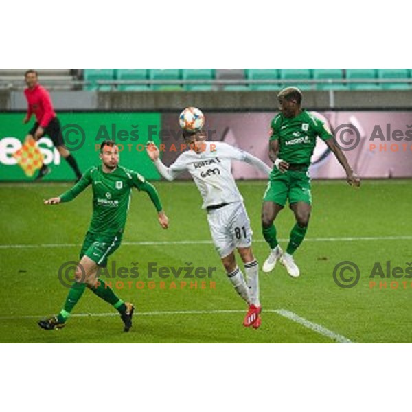 in action during Prva liga Telekom Slovenije football match between Olimpija and Krsko, Stozice stadium, Ljubljana, Slovenia on April 28, 2019