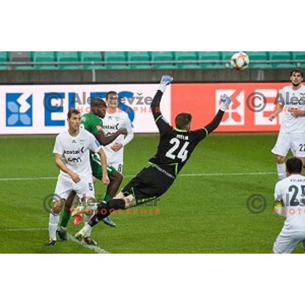 in action during Prva liga Telekom Slovenije football match between Olimpija and Krsko, Stozice stadium, Ljubljana, Slovenia on April 28, 2019
