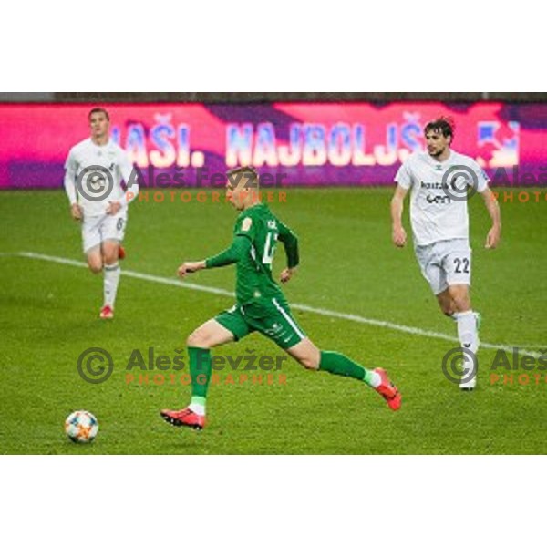 in action during Prva liga Telekom Slovenije football match between Olimpija and Krsko, Stozice stadium, Ljubljana, Slovenia on April 28, 2019