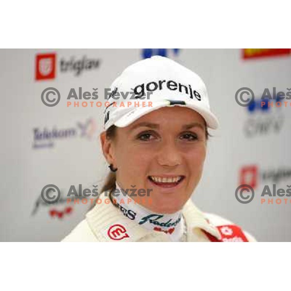 Petra Majdic at press conference of Slovenian Nordic team in Ljubljana, Slovenia on 11.2.2008 