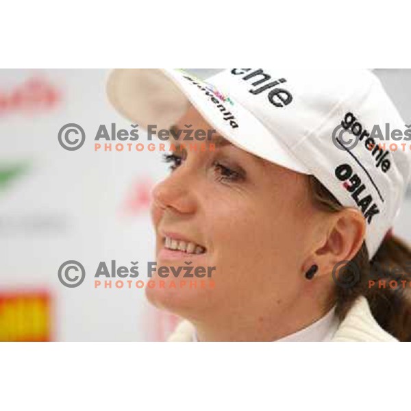 Petra Majdic at press conference of Slovenian Nordic team in Ljubljana, Slovenia on 11.2.2008 