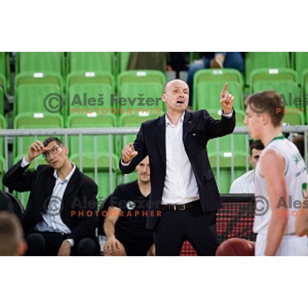 Jure Zdovc in action during Nova KBM league quarter final basketball match between Petrol Olimpija - GGD Sencur, , Arena Stozice, Ljubljana, Slovenia on April 30, 2019