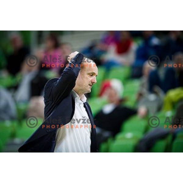 Jure Zdovc in action during Nova KBM league quarter final basketball match between Petrol Olimpija - GGD Sencur, , Arena Stozice, Ljubljana, Slovenia on April 30, 2019