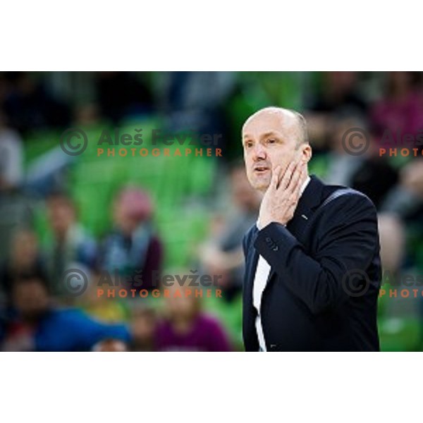 Jure Zdovc in action during Nova KBM league quarter final basketball match between Petrol Olimpija - GGD Sencur, , Arena Stozice, Ljubljana, Slovenia on April 30, 2019