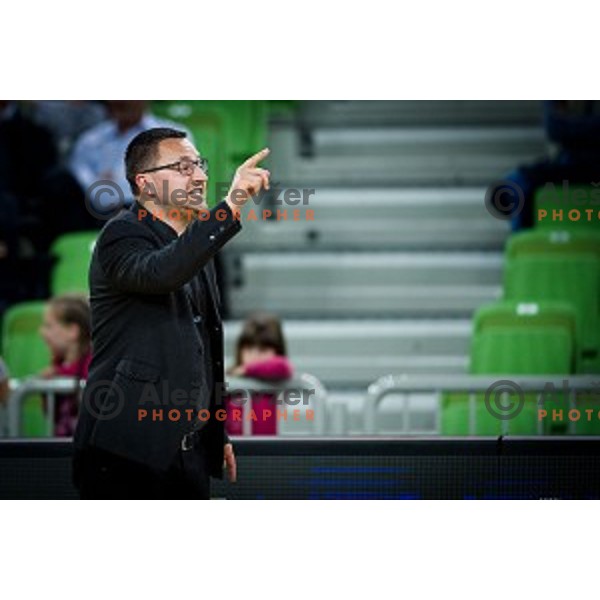 Konstantin Subotic in action during Nova KBM league quarter final basketball match between Petrol Olimpija - GGD Sencur, , Arena Stozice, Ljubljana, Slovenia on April 30, 2019