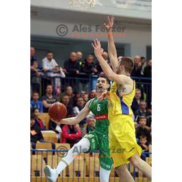 Jan Span in action during Nova KBM league playoff basketball match between Sencur GGD and Petrol Olimpija in Sencur Sports Hall, Slovenia on May 4, 2019