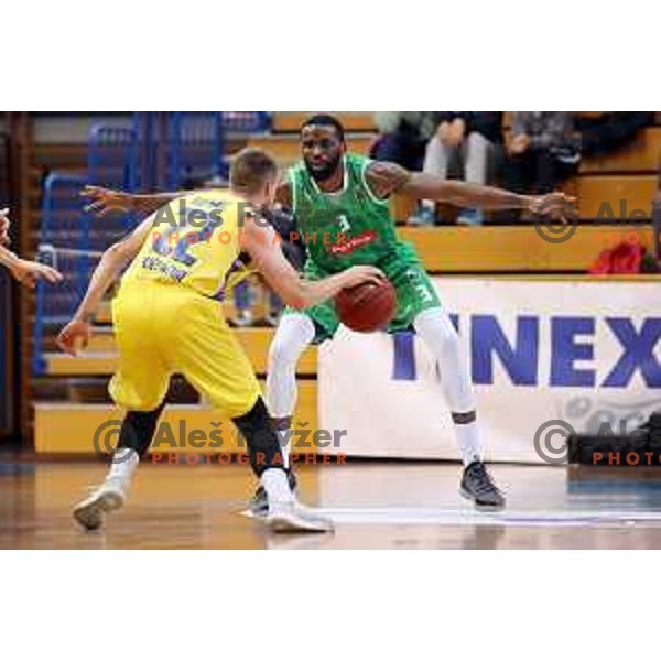 action during Nova KBM league playoff basketball match between Sencur GGD and Petrol Olimpija in Sencur Sports Hall, Slovenia on May 4, 2019