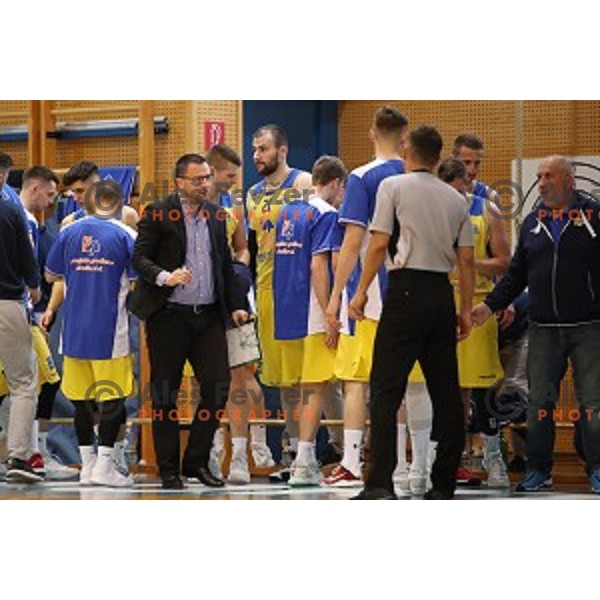 action during Nova KBM league playoff basketball match between Sencur GGD and Petrol Olimpija in Sencur Sports Hall, Slovenia on May 4, 2019